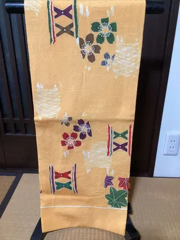 나고야 오비 순수 실크 크레이프 원단