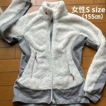 플리스 자켓 화이트 그레이