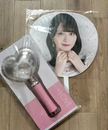 =LOVE 응원봉 사사키 마이카 부채 세트