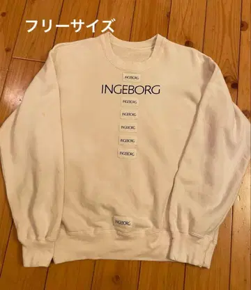 INGEBORG 로고 와펜이 귀여운 트레이닝복 아이보리 프리 사이즈