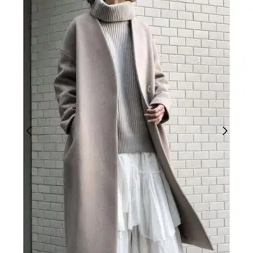 NOBLE W/Ny V 컬러 롱 코트 38