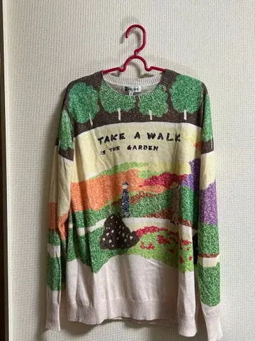 PICONE 풍경 무늬 니트 스웨터 사이즈 38