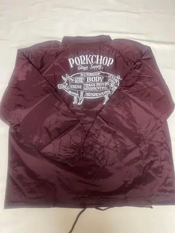 포크찹 나일론 자켓 버건디