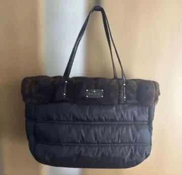 [ 2회 사용 새상품급 ] kate spade 퍼 퀼팅 숄더백 L