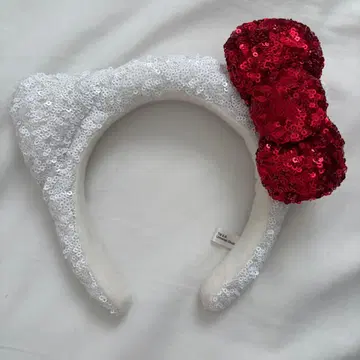 헬로키티 스팽글 머리띠 화이트 USJ