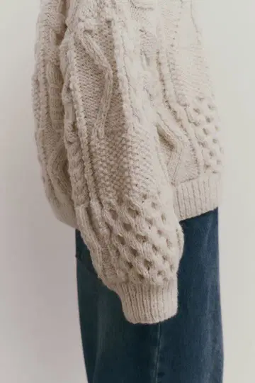 새상품 MACHATT 케이블 핸드 니트