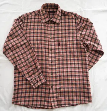 새상품급 인스파이어 체크 셔츠 긴팔 사이즈 L 울 혼방 INSPIRE