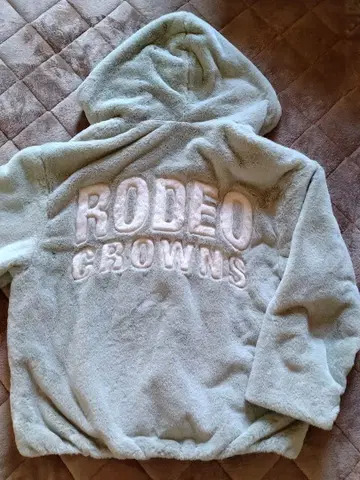 배송 라이트 그린 RODEO CROWNS 후드 부착 플리스 자켓