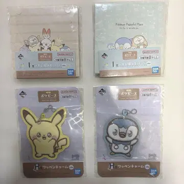 포켓피스 제일복권 와펜 참 피카츄 팽도리 메모패드