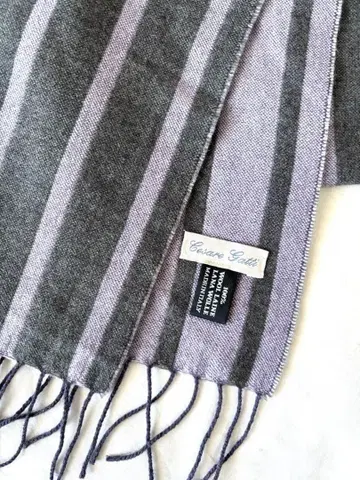 새상품급 Cesare Gatti 울 스트라이프 머플러 스톨