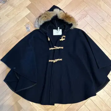 FIDELITY 네이비 케이프 코트