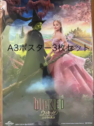 [ 미사용 새상품 ] 위키드 A3 포스터 3매 세트