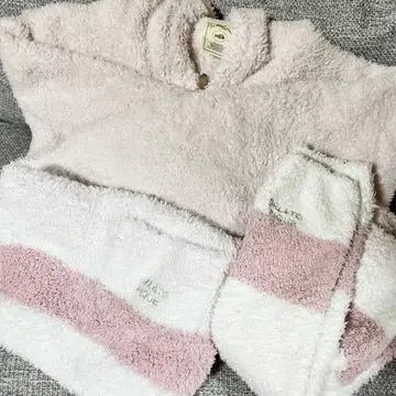 젤라또피케 플리스 룸웨어 세트 핑크 화이트