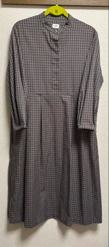 어반 리서치 도어스 체크 무늬 벌룬 슬리브 원피스