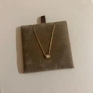 ete K10MPG 브릴리언트 다이아몬드 목걸이 핑크 골드