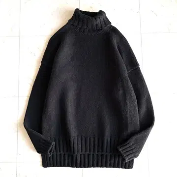 SLONE 지롱 라무 울 캐시미어 터틀넥 니트 블랙