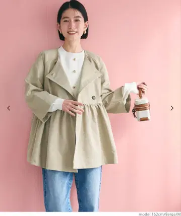 coca 개더 트렌치 자켓