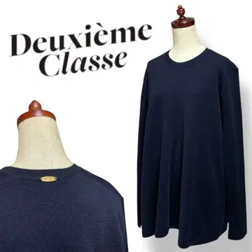 [ Deuxieme Classe ] 울 스웨터 플레어 네이비 루즈핏