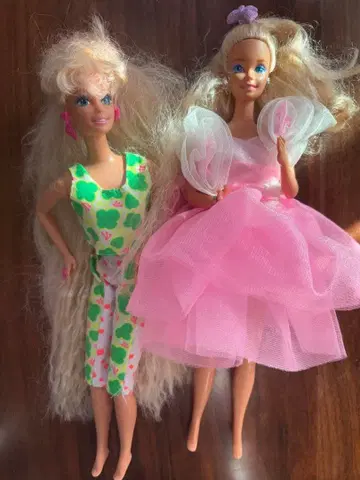 바비 인형 금발 핑크 튜튜