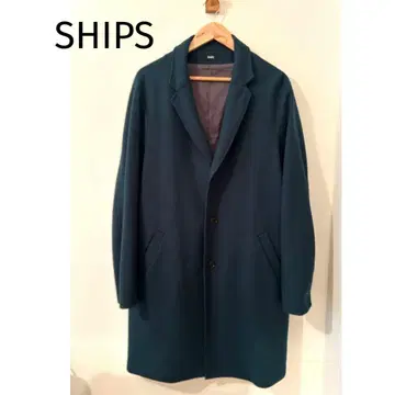 SHIPS 남성용 체스터 코트 짙은 그린 L 사이즈