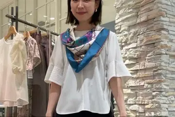 미사용 노리즈 실크 스카프 그린 계열