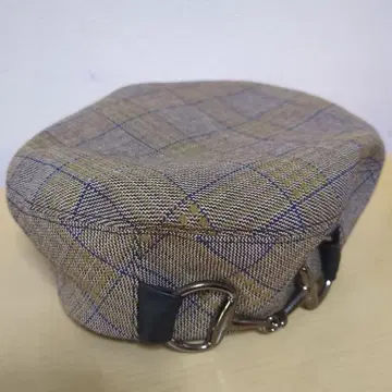 CA4LA 카시라 울 체크 무늬 베레모