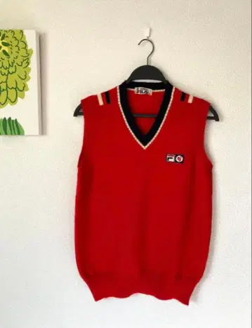 이탈리아제 FILA 니트 베스트 BJ 비욘.보르그 레트로