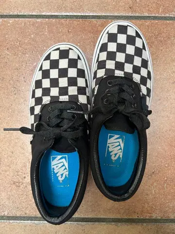 여성용 반스 ERA VANS 체커보드 스니커즈 23cm