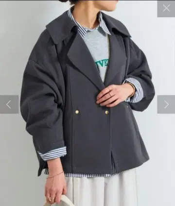 [ 새상품 ] un dix cors (앤디콜) 더블 페이스 숏코트