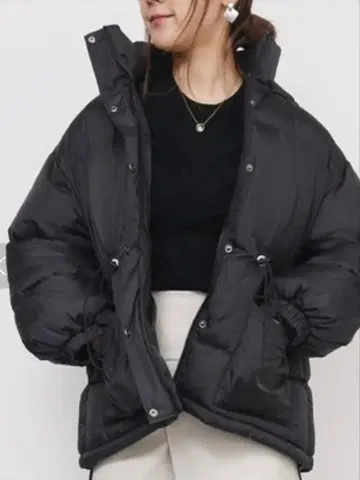 SFW 오버 사이즈 다운 코트 블랙