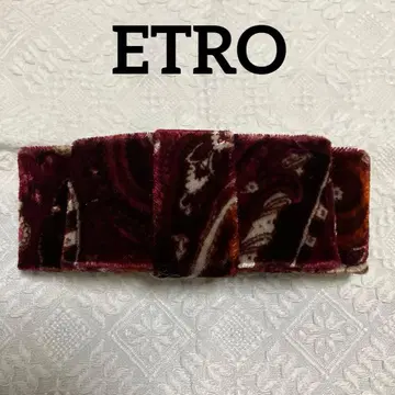 [ ETRO ] 와인 레드 벨벳 머리핀