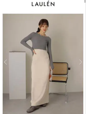 LAULEN tuck long tight skirt