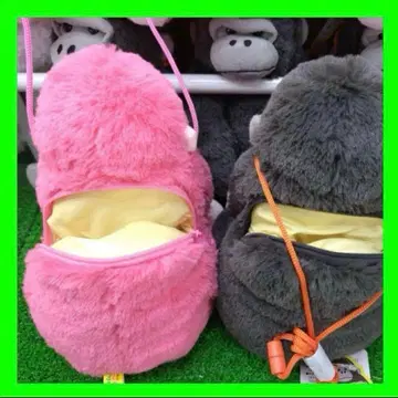 우호우호 고릴라의 고리군 봉제 인형 미니백 핑크