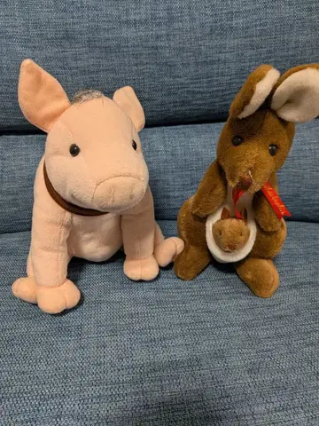 호주 돼지와 캥거루 봉제 인형 세트
