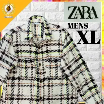 DJ 후이 레어템 ZARA 자라 네온 체크 셔츠 자켓 XL 사이즈