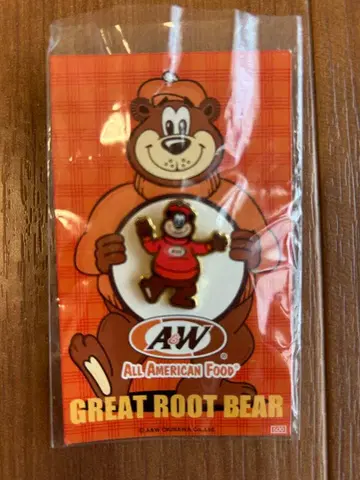A&W 오키나와 루티 루트 베어 엔더 핀 배지