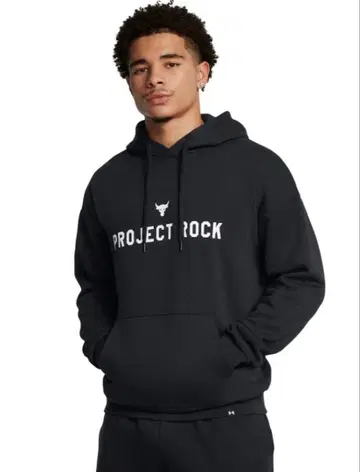 [ 최종 가격 인하 ] 프로젝트 락 아이콘 플리스 후디 Black XL