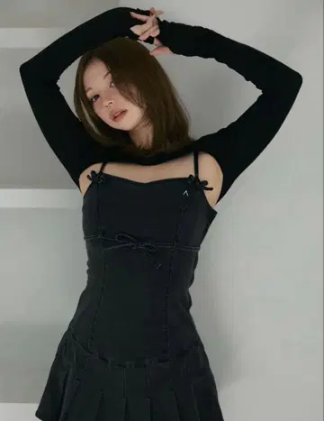 andmary bonnie 데님 미니 드레스