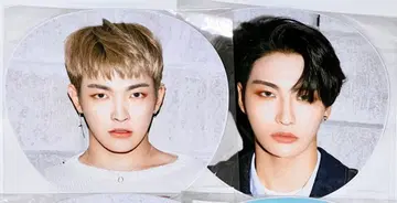 ATEEZ 공식 부채 굿즈 홍중 성화 2장 세트