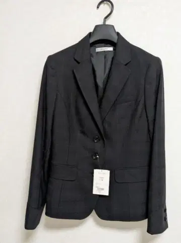 다크 그레이 체크 무늬 비즈니스 자켓