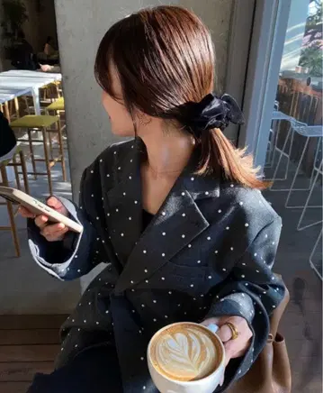 CLANE 펄 도트 재킷