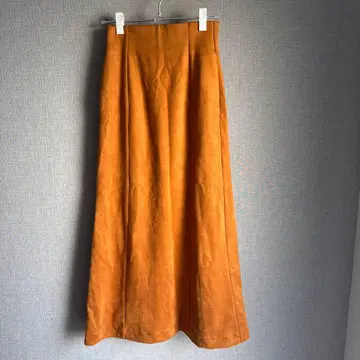 [ STYLEMIXER ] 오렌지 스웨이드풍 타이트 스커트 롱