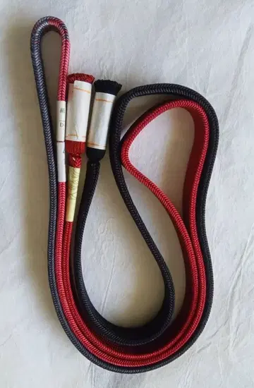 새상품 미사용 실크 100% 허리띠 블랙 빨간색