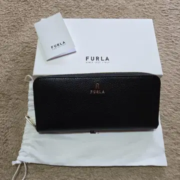 FURLA 블랙 가죽 장지갑