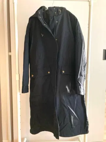 블랙 모즈 코트 ( 퀼팅 안감 탈부착 가능 )