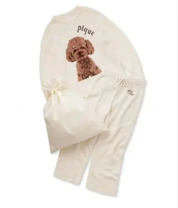 젤라또피케 파우더 DOG 3종 패턴 자카드 풀오버 & 롱 팬츠 SET