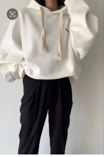 CANAL JEAN 풀오버 후드티 화이트 SIZE 38 via.j