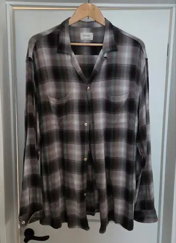 TOWNCRAFT 타운크래프트 레이온 옴브레 체크 셔츠 L