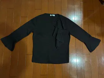 DAMA 프릴 심플 니트 다크 브라운 L