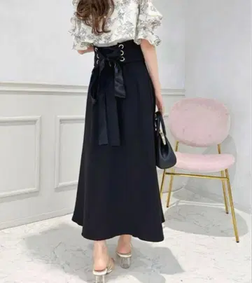 apres jour 모듬 백 레이스업 스커트